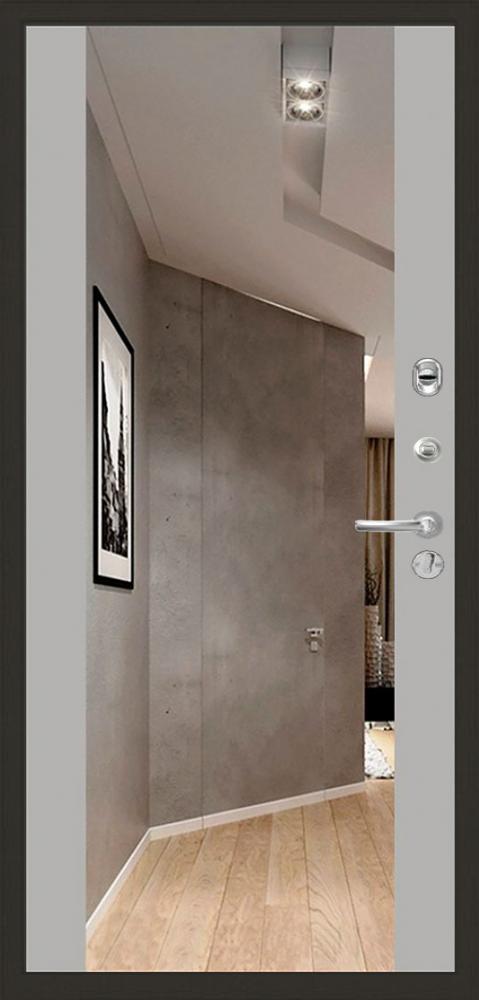 Входная классическая дверь с зеркалом в квартиру Сенатор 592 с зеркалом - вид 2