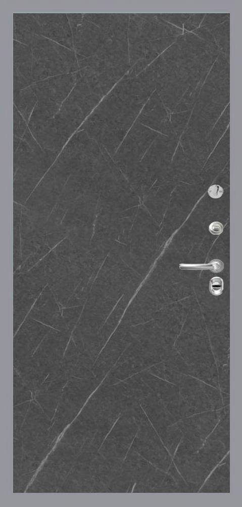 дверь Интекрон Брайтон «Дуб графит» Гладкая, Цвет «Гранит лава» - вид 2