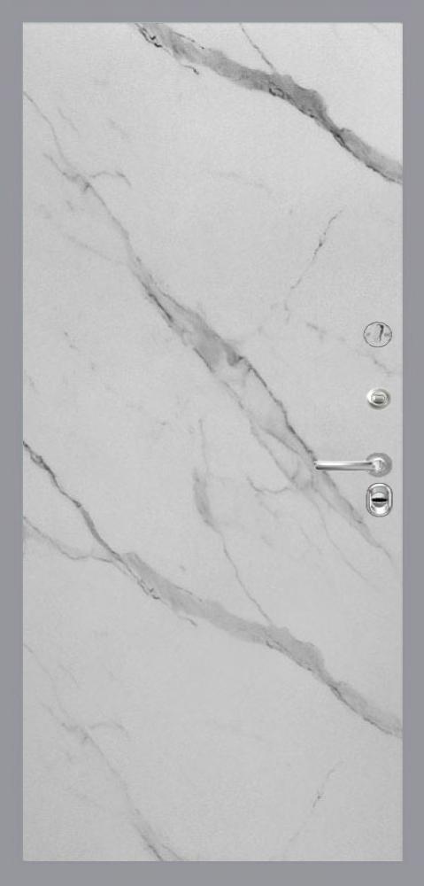 дверь Интекрон Брайтон «Дуб графит» Гладкая, Цвет «Мрамор белый» - вид 2