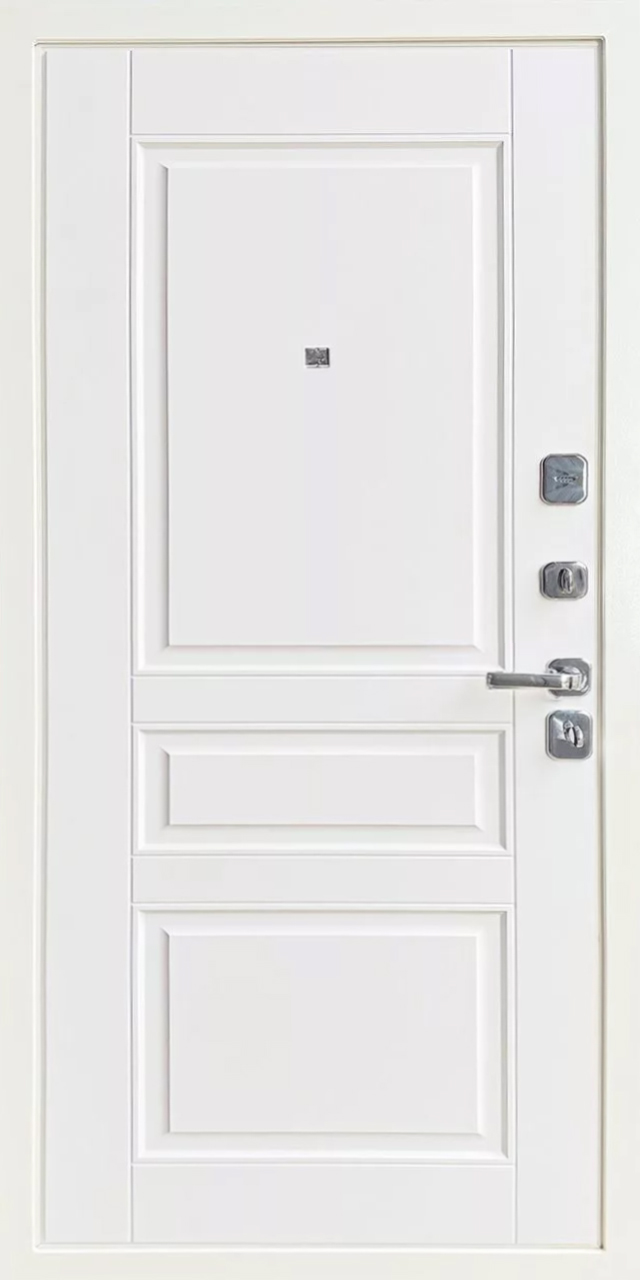 Белая входная металлическая дверь трёхконтурная МДФ Йошкар-Ола 35 - вид 2