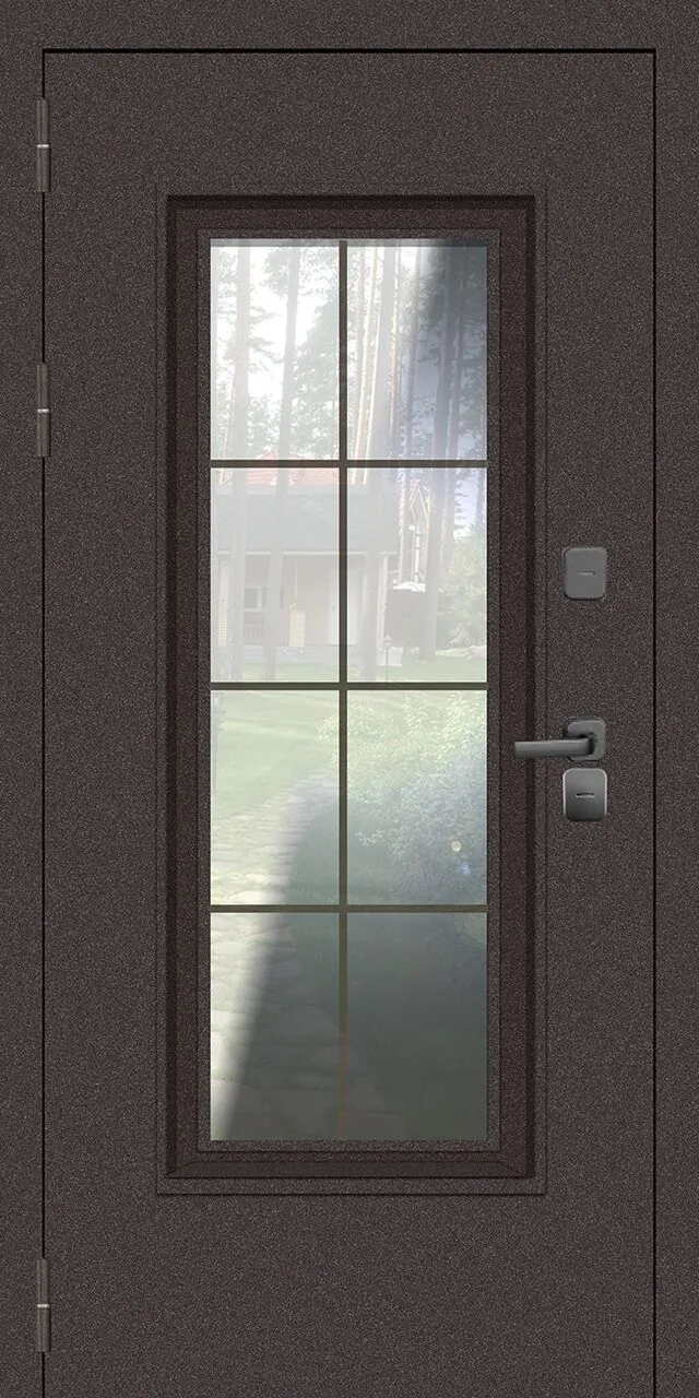 Входная металлическая дверь с терморазрывом для коттеджа Йошкар-Ола — Дуб филадельфия коньяк