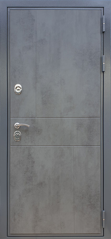 Стальная дверь с зеркалом Премиум ФЛ-290 Пастораль, Цвет «Бетон светлый»