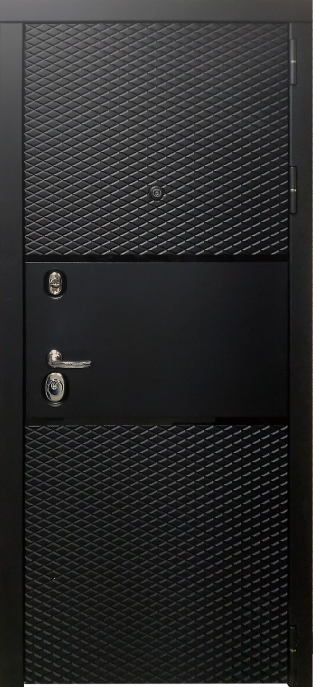 Стальная дверь с зеркалом Тефлон 3К Ампир с гравировкой «Белый софт»