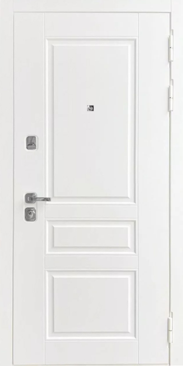 Белая входная металлическая дверь трёхконтурная МДФ Йошкар-Ола 35