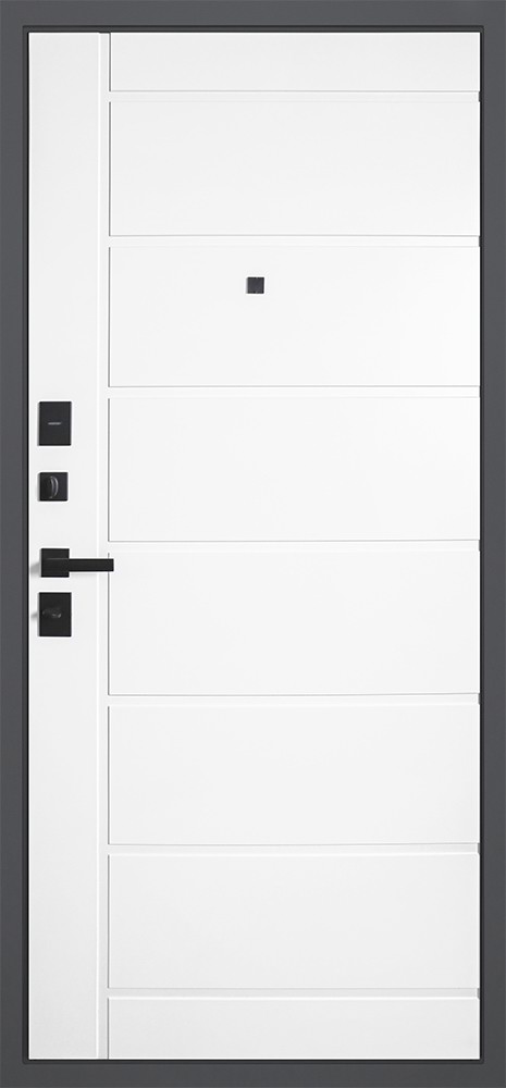 Белая входная дверь в квартиру Стандарт 21 дизайнерская - вид 2