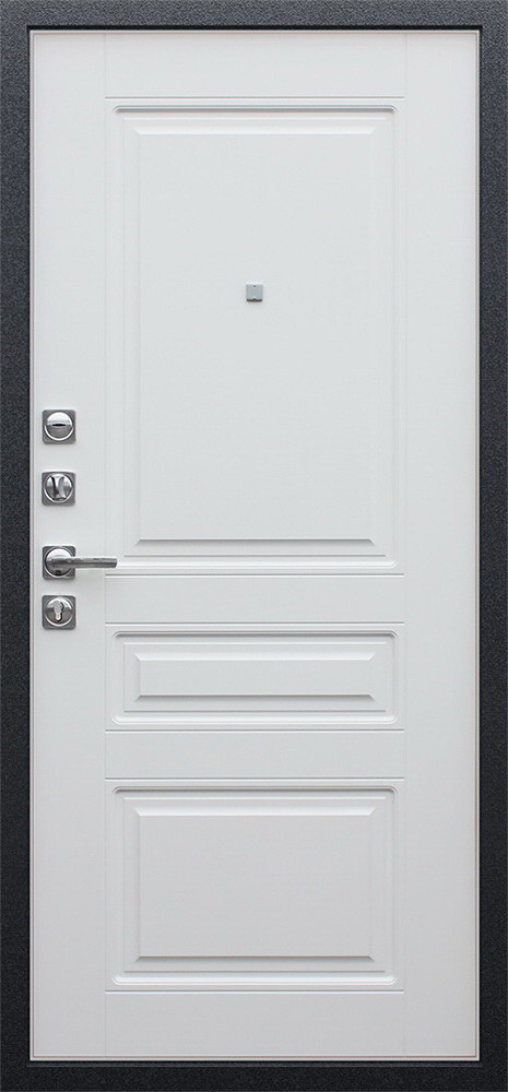 Входная дверь в квартиру трёхконтурная 105 мм, белый МДФ — Стандарт 127 - вид 2